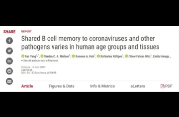 新冠疫苗究竟管用多久？Science发文揭示：可能受年龄和组织中B细胞记忆的差异影响