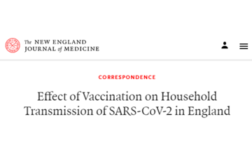 疫苗接种减少近50%家庭内新冠传播，NEJM发表英国百万人数据