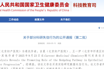 国家卫生健康委员会关于部分科研失信行为的公开通报（第二批）